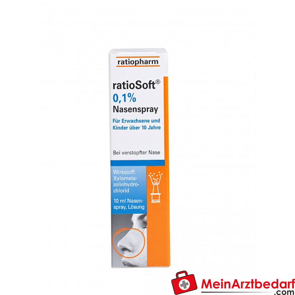 ratiopharm spray nasal xilometazolina clorhidrato 0,1% 10 ml para la congestión nasal