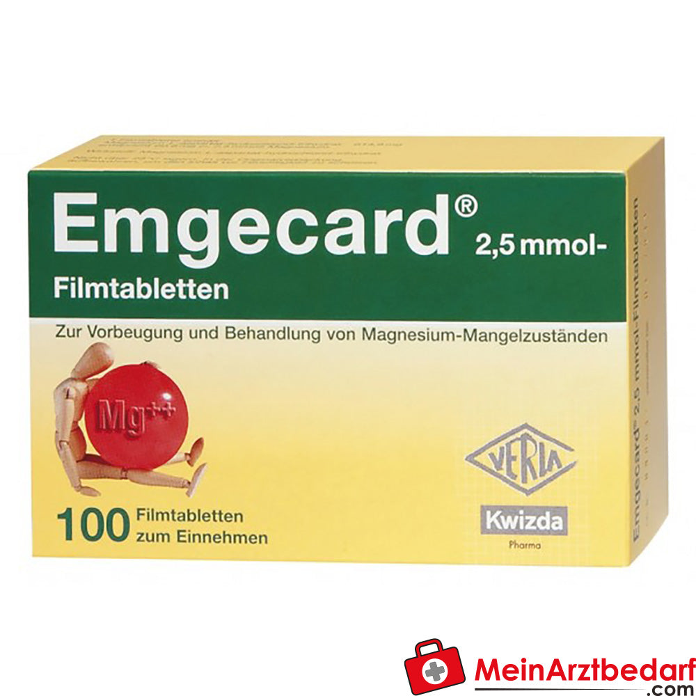 EMGECARD 25 mmol Filmtabletten 100 Stk Magnesium gegen Magnesiummangel