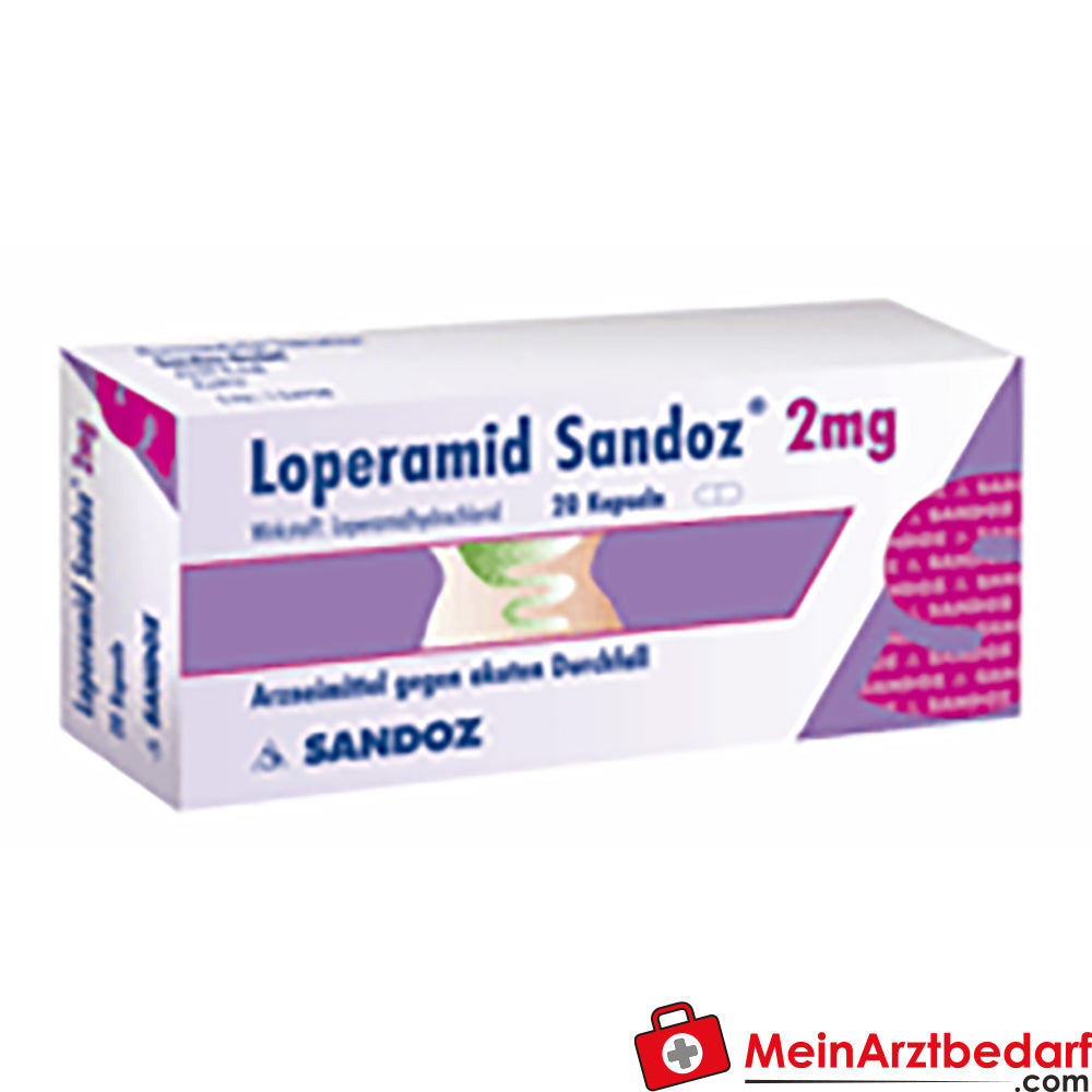Sandoz Loperamide 2 mg Capsule 20 Capsule Diarrea acuta (da 8 anni)