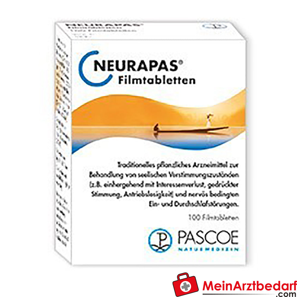 Pascoe NEURAPAS® comprimés pelliculés 100 pcs, médicament à base de plantes en cas d'agitation nerveuse et de troubles de l'endormissement