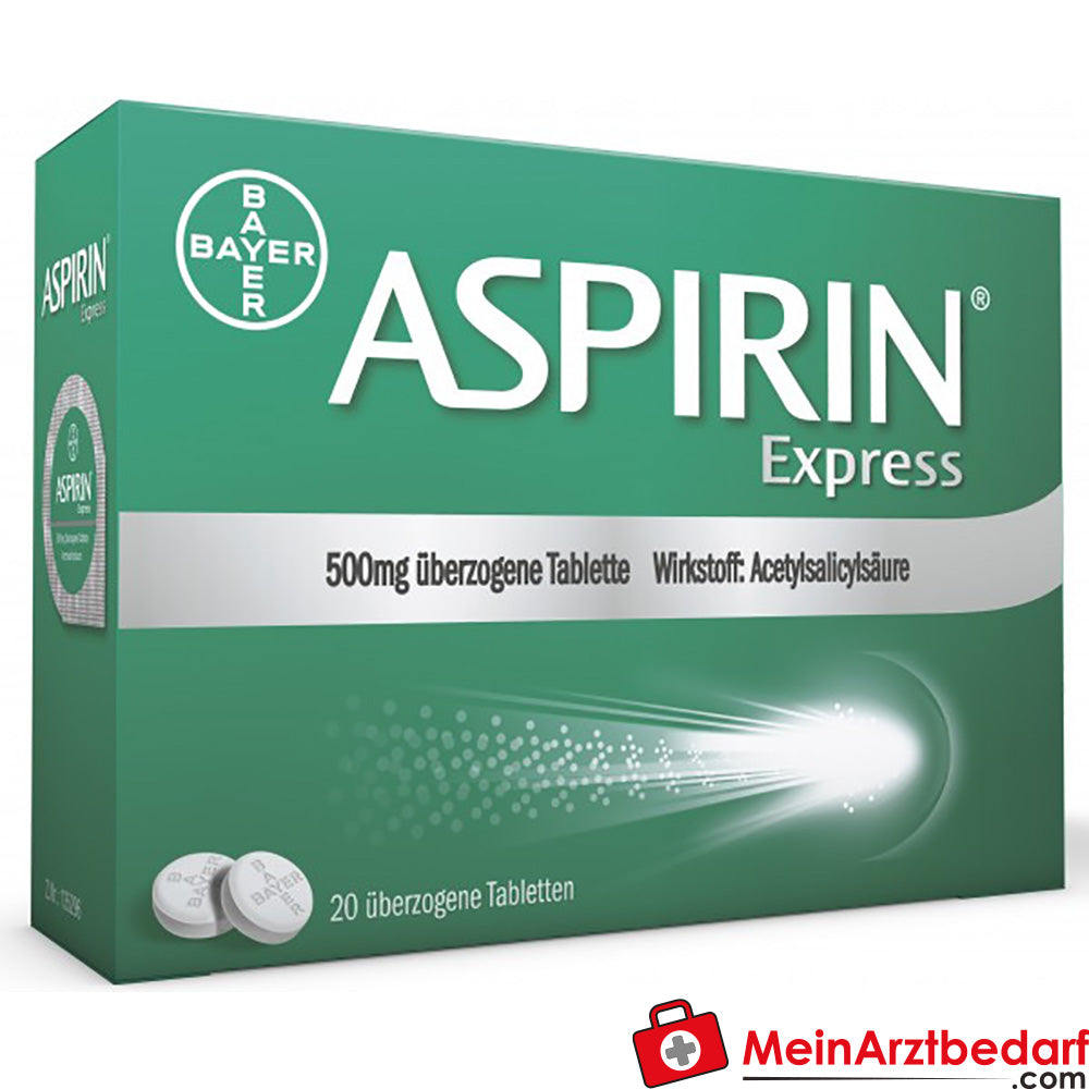 Aspirine Express 500 mg omhulde tabletten 20 snelwerkende pijnstillers