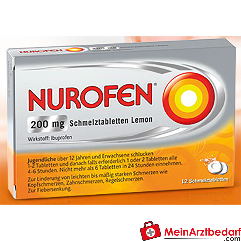 Nurofen orodispergeerbare tabletten 200 mg ibuprofen citroen 12 stuks voor adolescenten