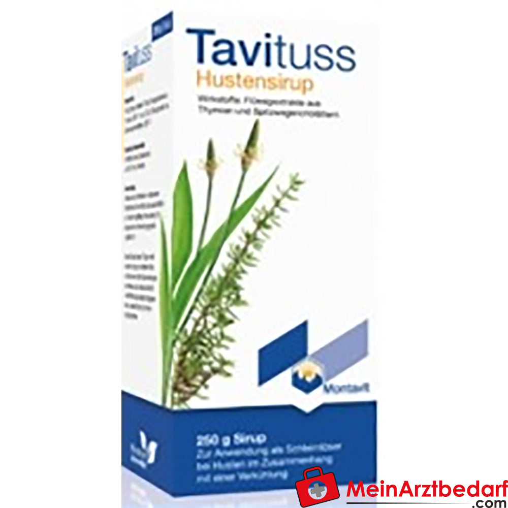 Sciroppo per la tosse Montavit Tavituss 250 ml - rimedio per la tosse alle erbe con timo e piantaggine