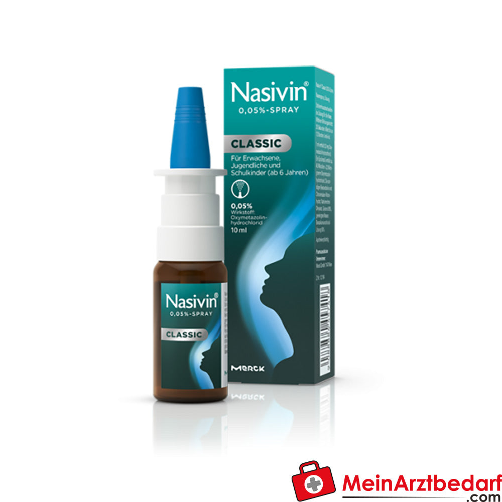 MER05 Nasivin Spray Nasal 0,05% Oxymetazolin 10 ml avec pompe doseuse