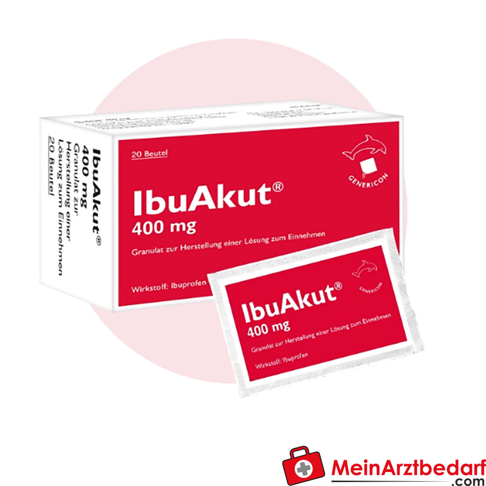 Genericon IbuAkut korrels 400 mg ibuprofen, 20 sachets