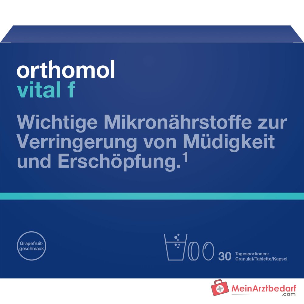 Orthomol Vital f Granulat mit Kapsel und Tablette, 30 Portionen.
