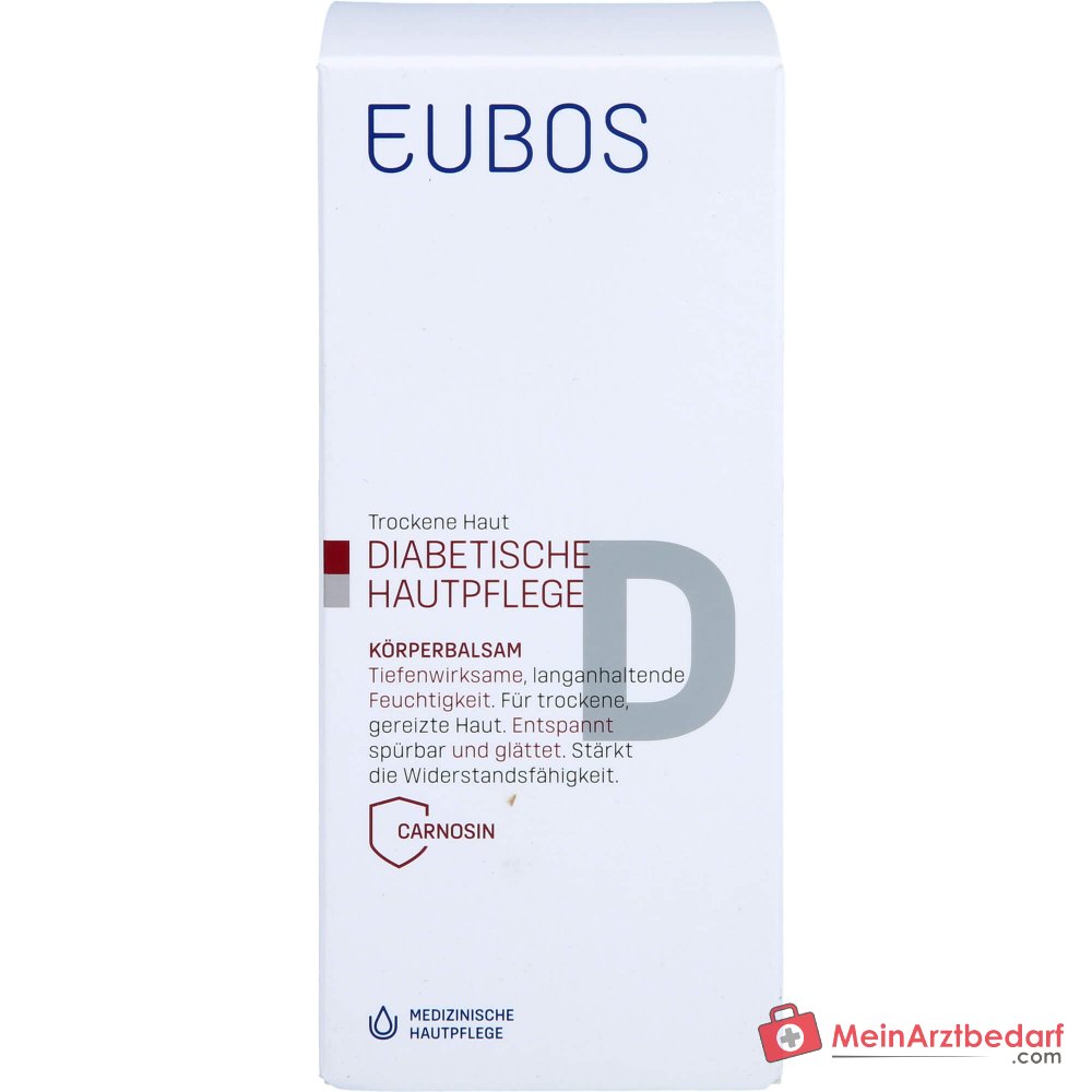 Eubos Diabetische Haut Pflege Körperbalsam Carnosin / Zink-PCA / Pheohydrane / Urea / Lactat / Glycerin / Hamamelis / Panthenol / Bisabolol / Allantoin / Mandelöl Lotion, 150 ml.