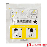Electrodos de desfibrilación SCHILLER para niños, conector grande, 1 par