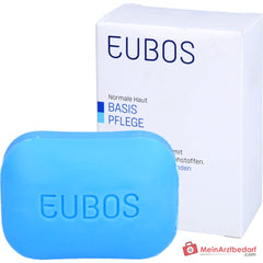 Eubos Basis Pflege Fest Waschstück Blau Seifenfreies Syndet Seife, 125 g.
