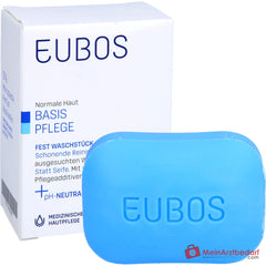 Eubos Basis Pflege Fest Waschstück Blau Seifenfreies Syndet Seife, 125 g.