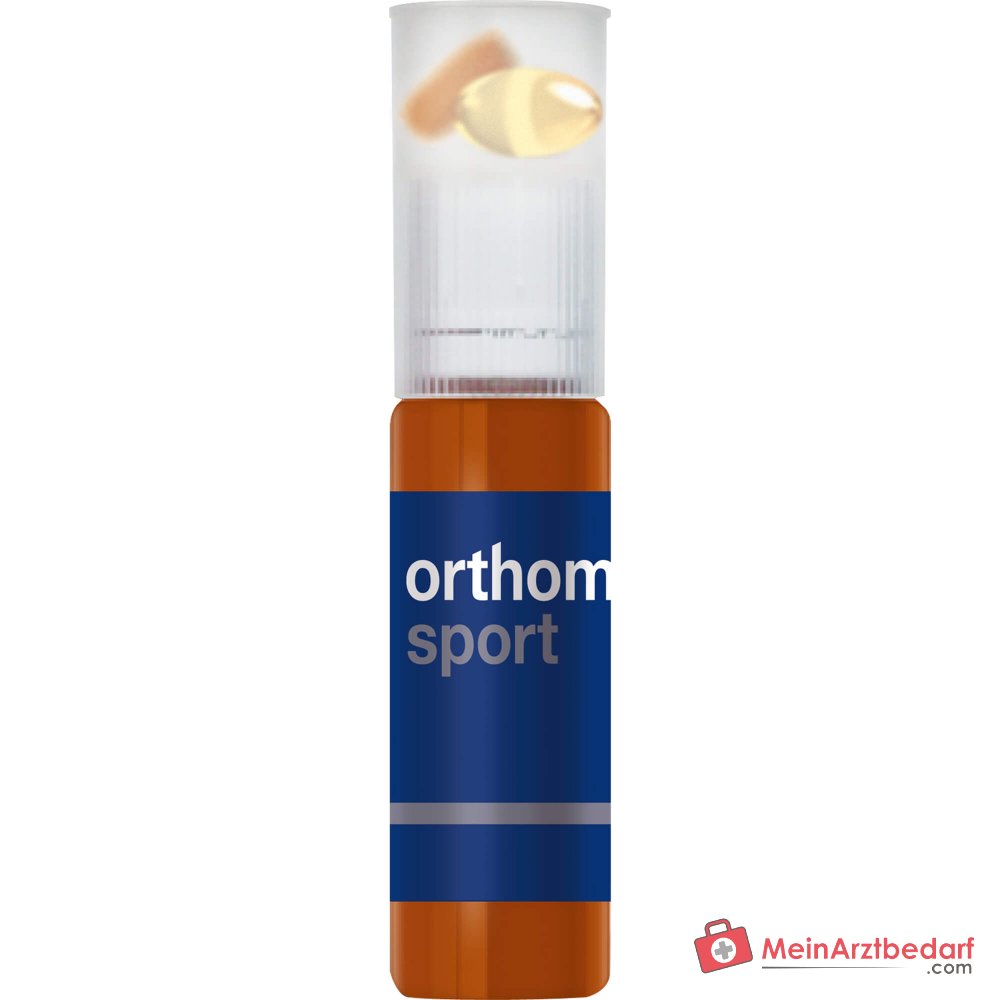 Orthomol Sport Trinkfläschchen mit Tablette und Kapsel, 7 Stück.