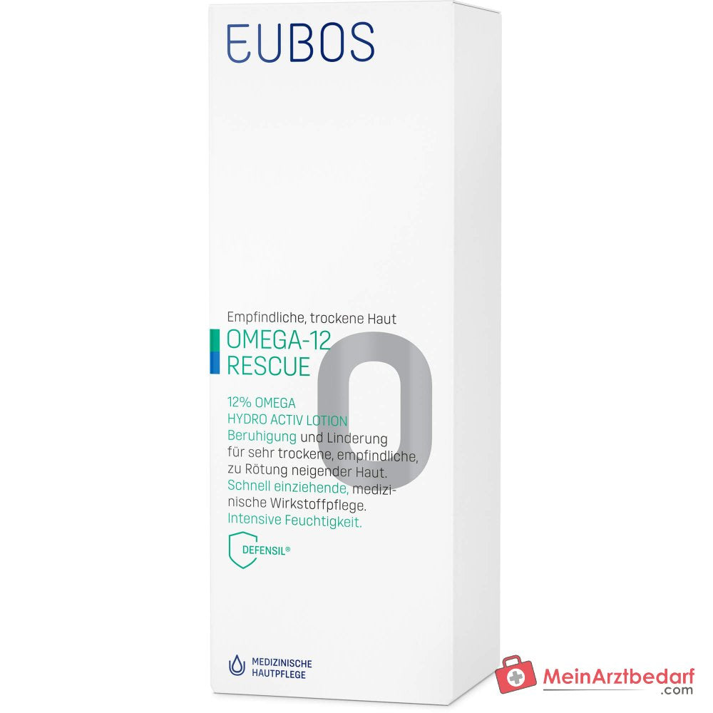 Eubos Omega-12 Rescue 12% Omega Hydro Activ Lotion Nachtkerzenöl / Leinsamenöl / Carthamusöl / Olivenöl Lotion, 200 ml.