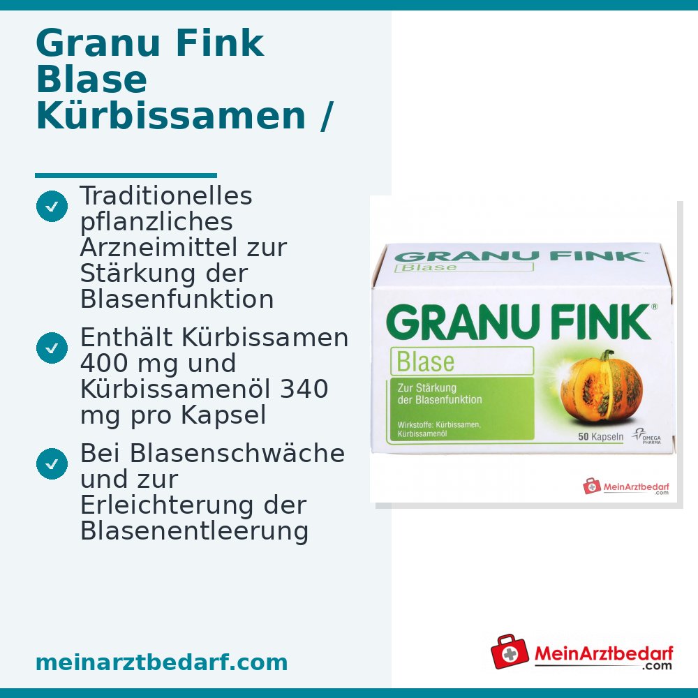Granu Fink Blase Kürbissamen / Kürbissamenöl Hartkapseln, 100 St.