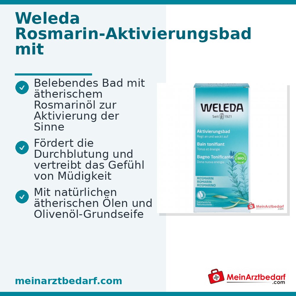 Weleda kąpiel aktywująca z rozmarynem z olejkiem eterycznym rozmarynu, 200 ml