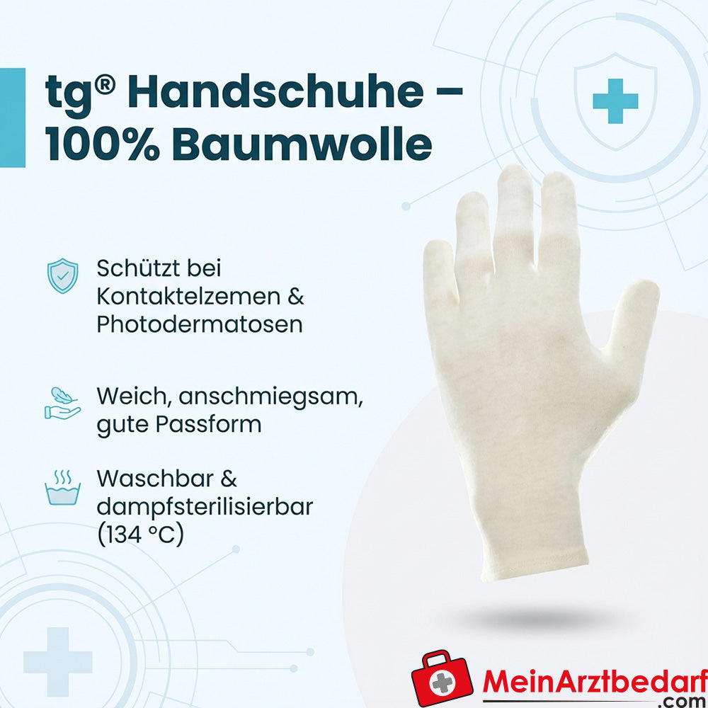 tg handschoenen 100% katoen maat M (7,5-8,5) onderhandschoenen 2 stuks