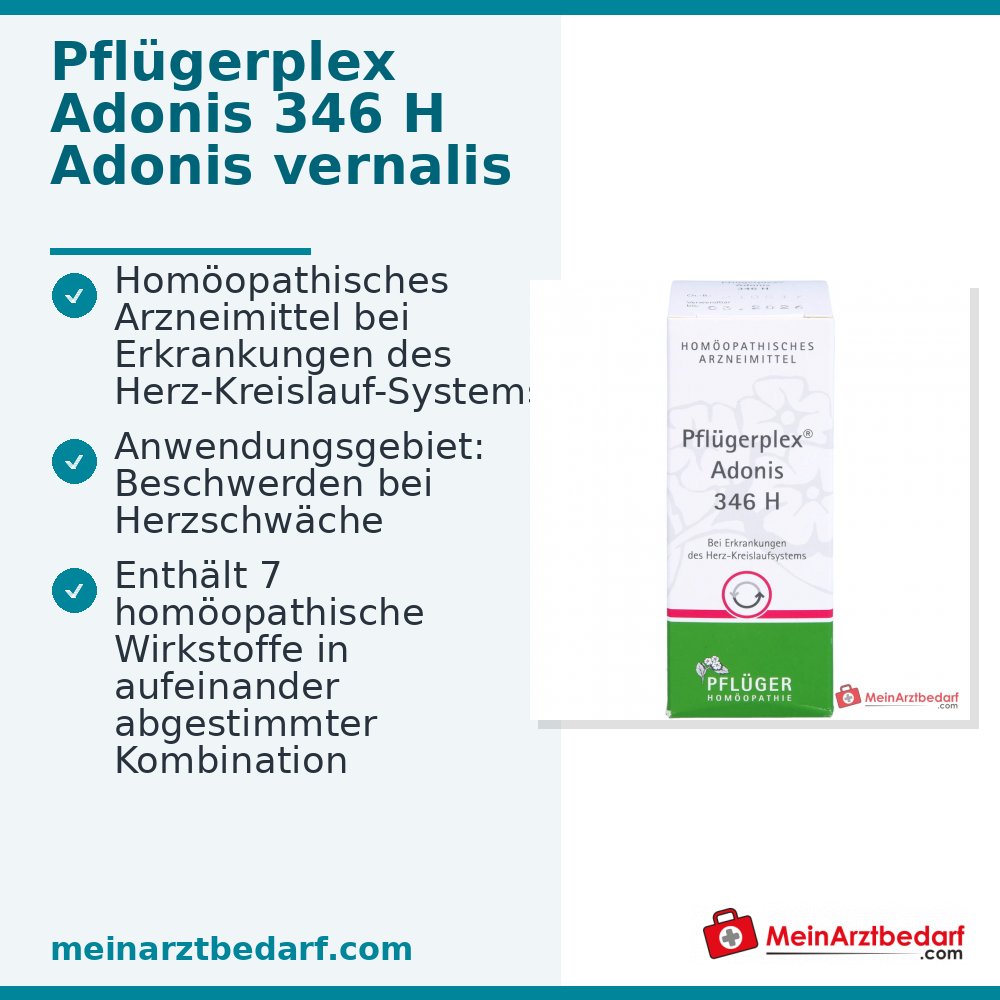 Pflügerplex Adonis 346 H – Adonis vernalis, Apocynum cannabinum, Kalmia latifolia Tabletten 100 St