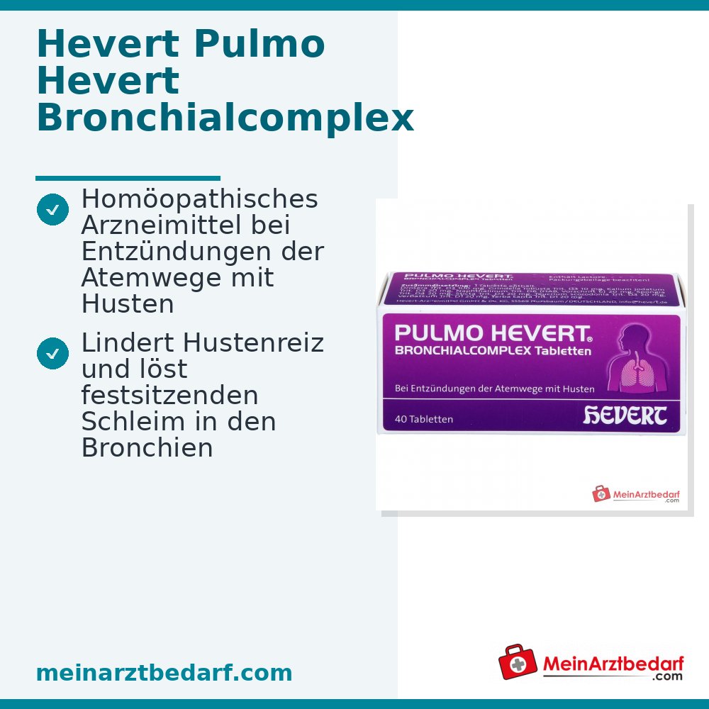 Hevert Pulmo Bronchialcomplex Tabletten, 40 tabletten.