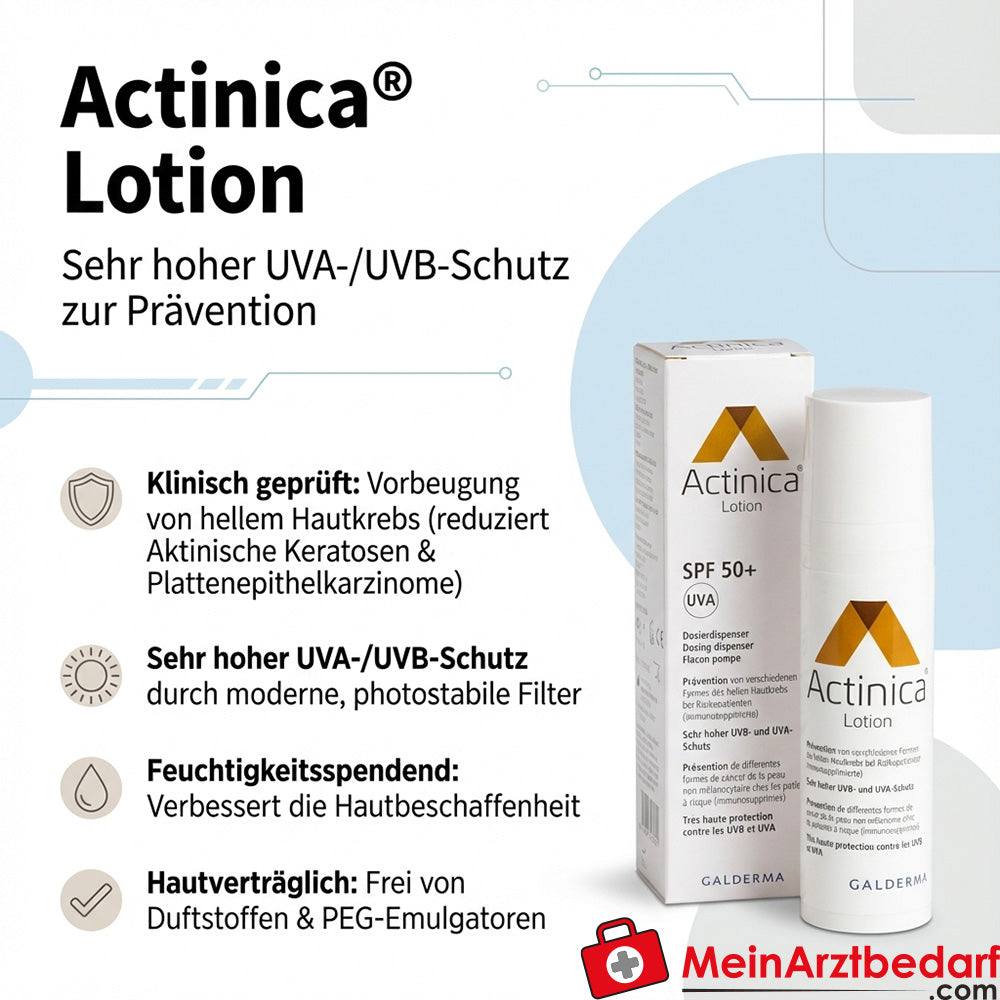 Actinica Lotion mit Avobenzon, Bisoctrizol und Bemotrizinol, Dispenser 80 g