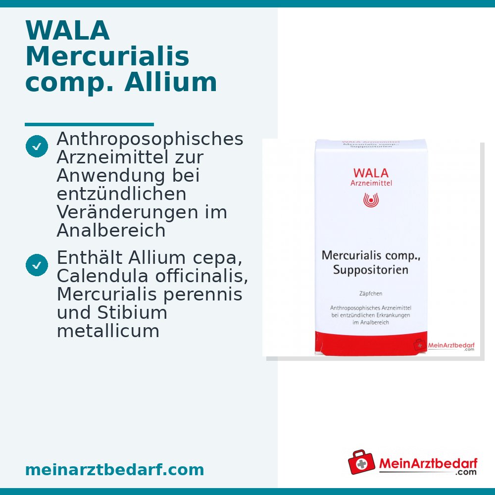 WALA Mercurialis comp. Suppositoires, 10 pièces.