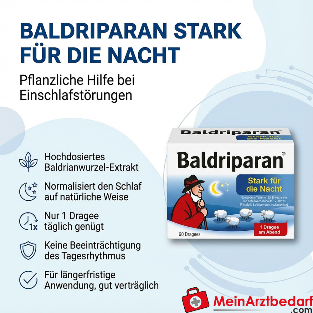 Baldriparan Forte per la notte 441,35 mg di radice di valeriana estratto secco compresse rivestite
