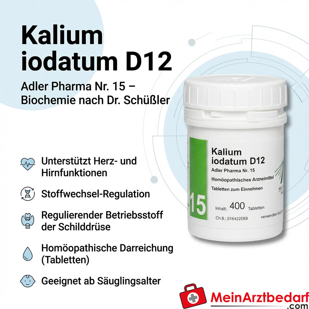 Adler Pharma Kalium iodatum D12 comprimés 250 mg (Dr. Schüßler No. 15)