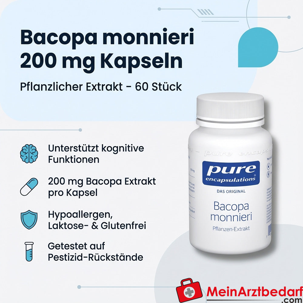 Pure Encapsulations Bacopa monnieri 200 mg capsule 60 capsule