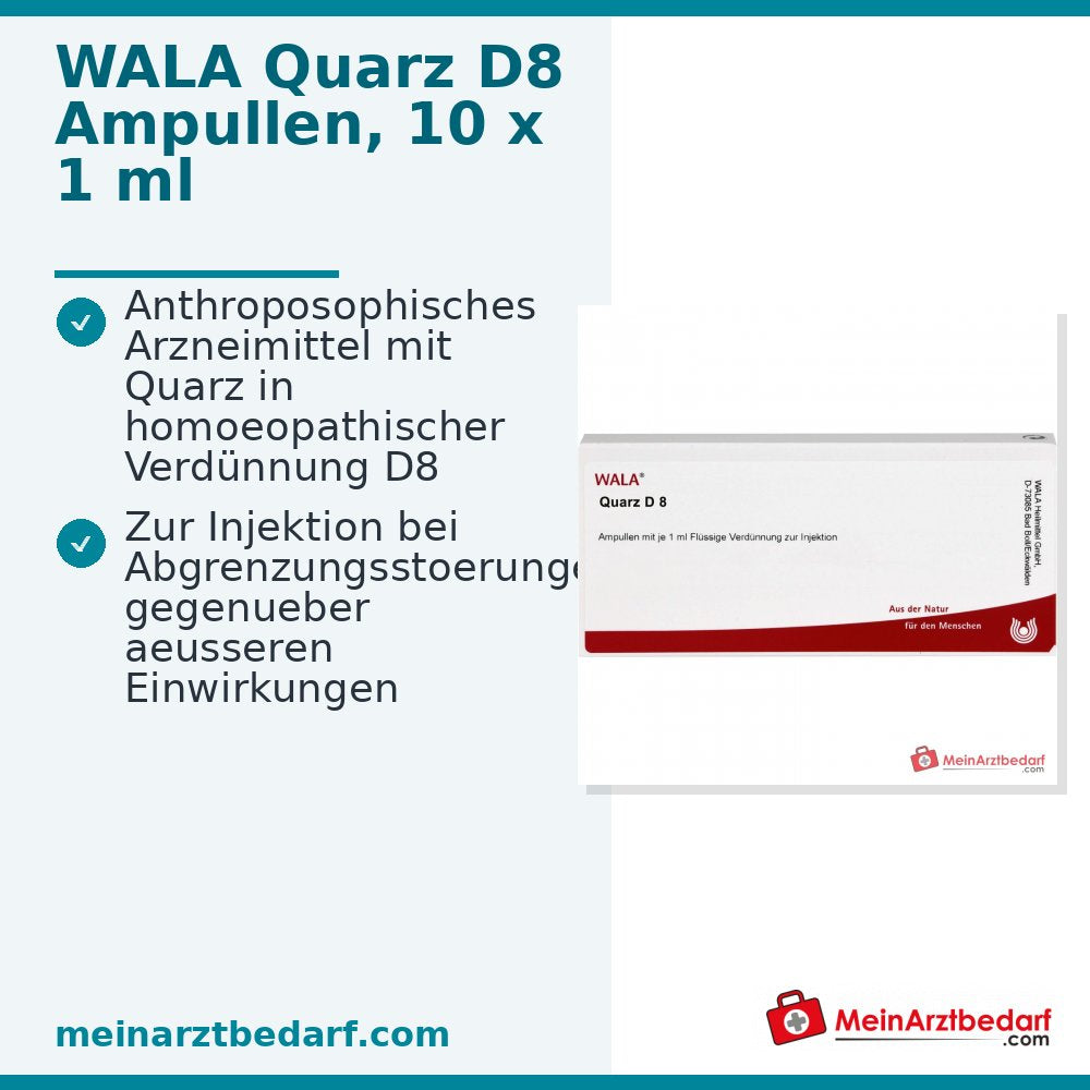 WALA Quarz D8 ampollas, 10 x 1 ml