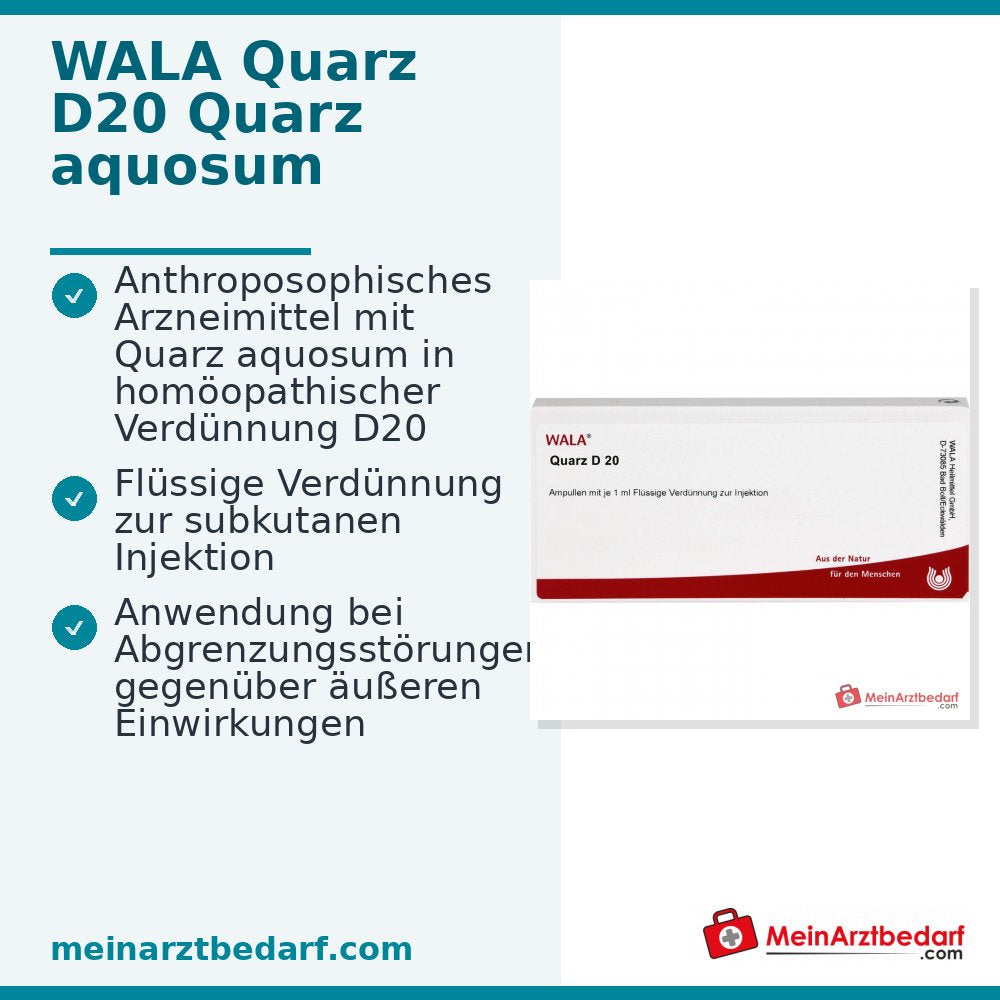 WALA Kwart D20 Kwart aquosum ampullen, 10 x 1 ml