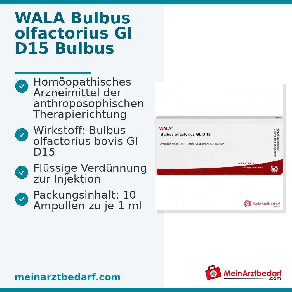 WALA Bulbus olfactorius Gl D15 Bulbus olfactorius bovis Ampollas, 10 x 1 ml