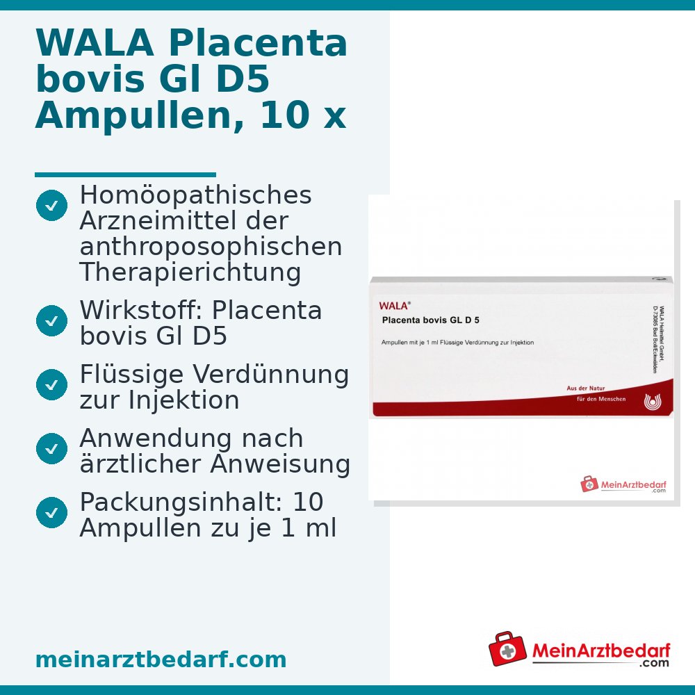 WALA Placenta bovis Gl D5 ampollas, 10 x 1 ml