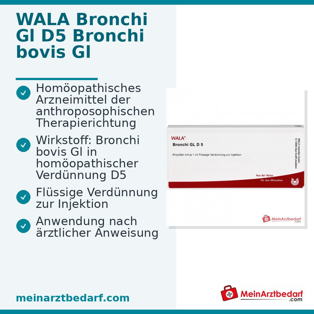 WALA Bronchi Gl D5 Bronchi bovis Gl ampullen, 10 x 1 ml