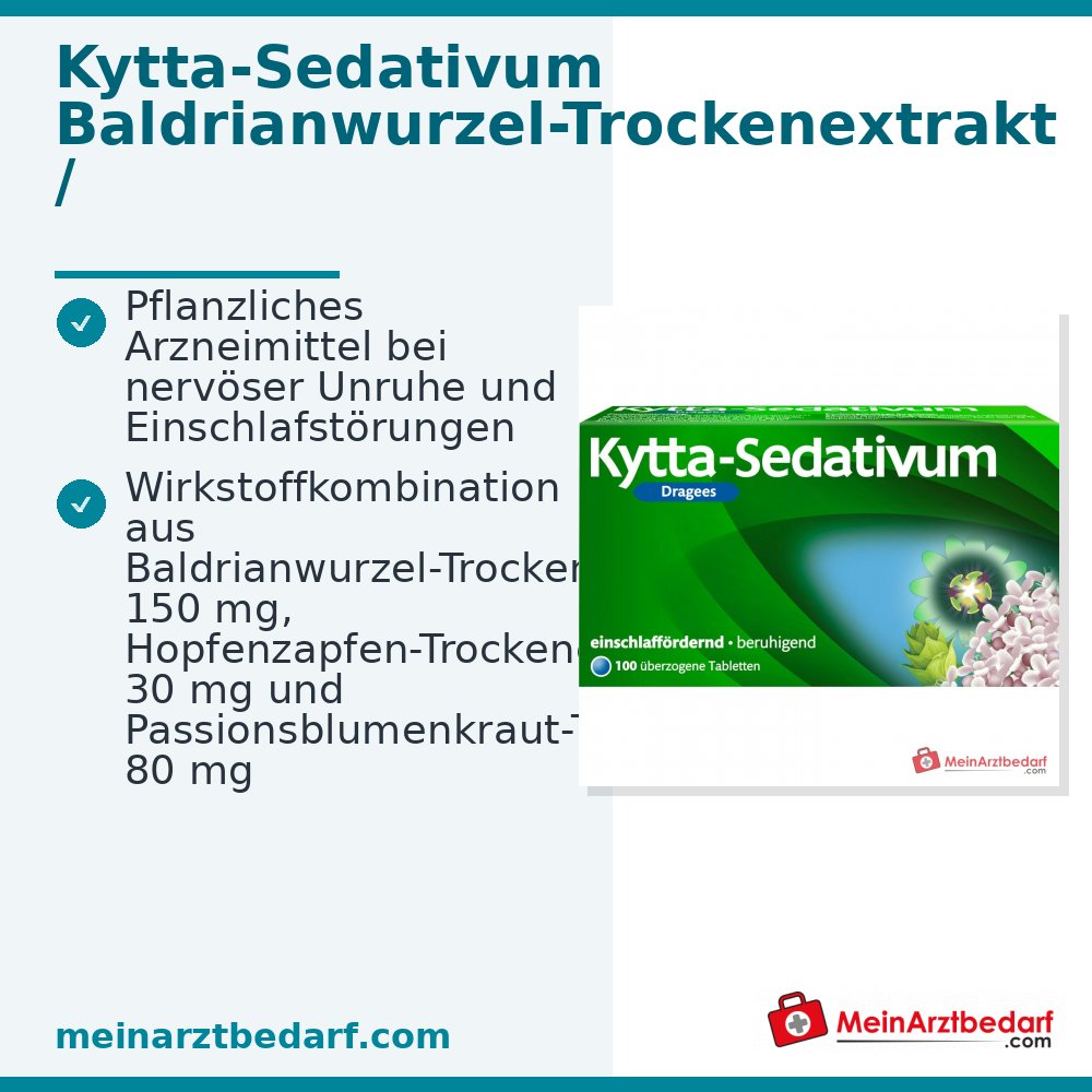 Kytta Sedativum Grageas Valeriana, Lúpulo, Pasiflora, 100 uds.
