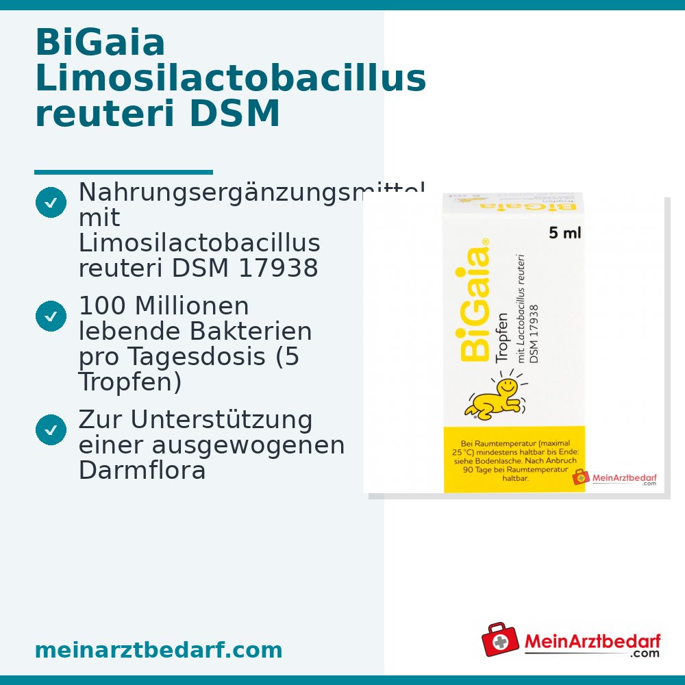 BiGaia Gocce probiotiche Lactobacillus reuteri DSM 17938 100 milioni di UFC/dose 1 confezione