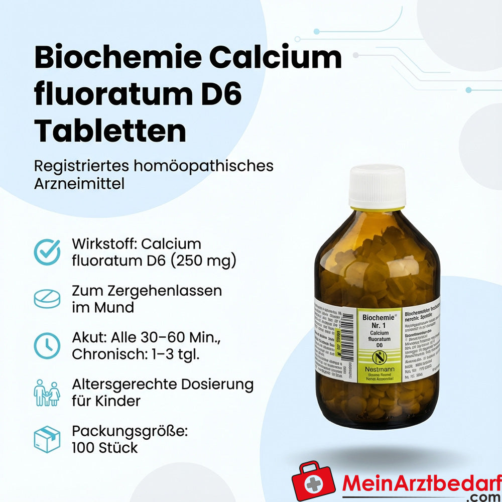 Nestmann Rimedi biochimici funzionali n. 1 Calcium fluoratum D6 compresse, 100 pz.