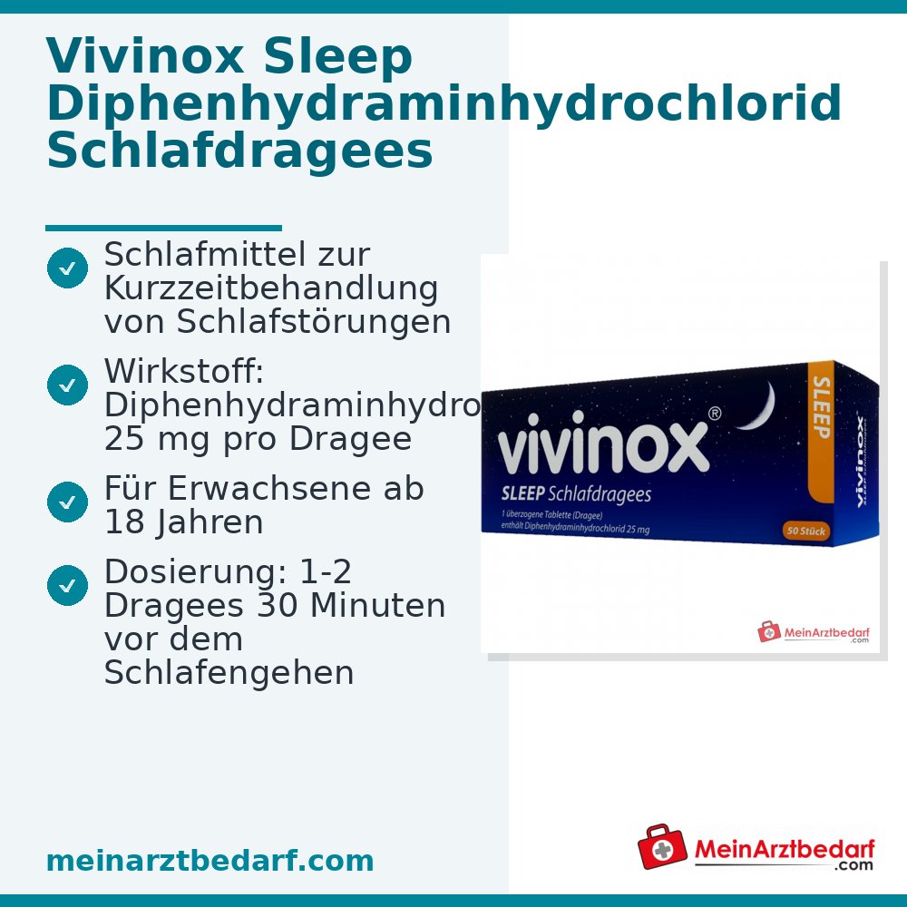 Vivinox Sleep drażetki nasenne 20 sztuk, 20 szt.