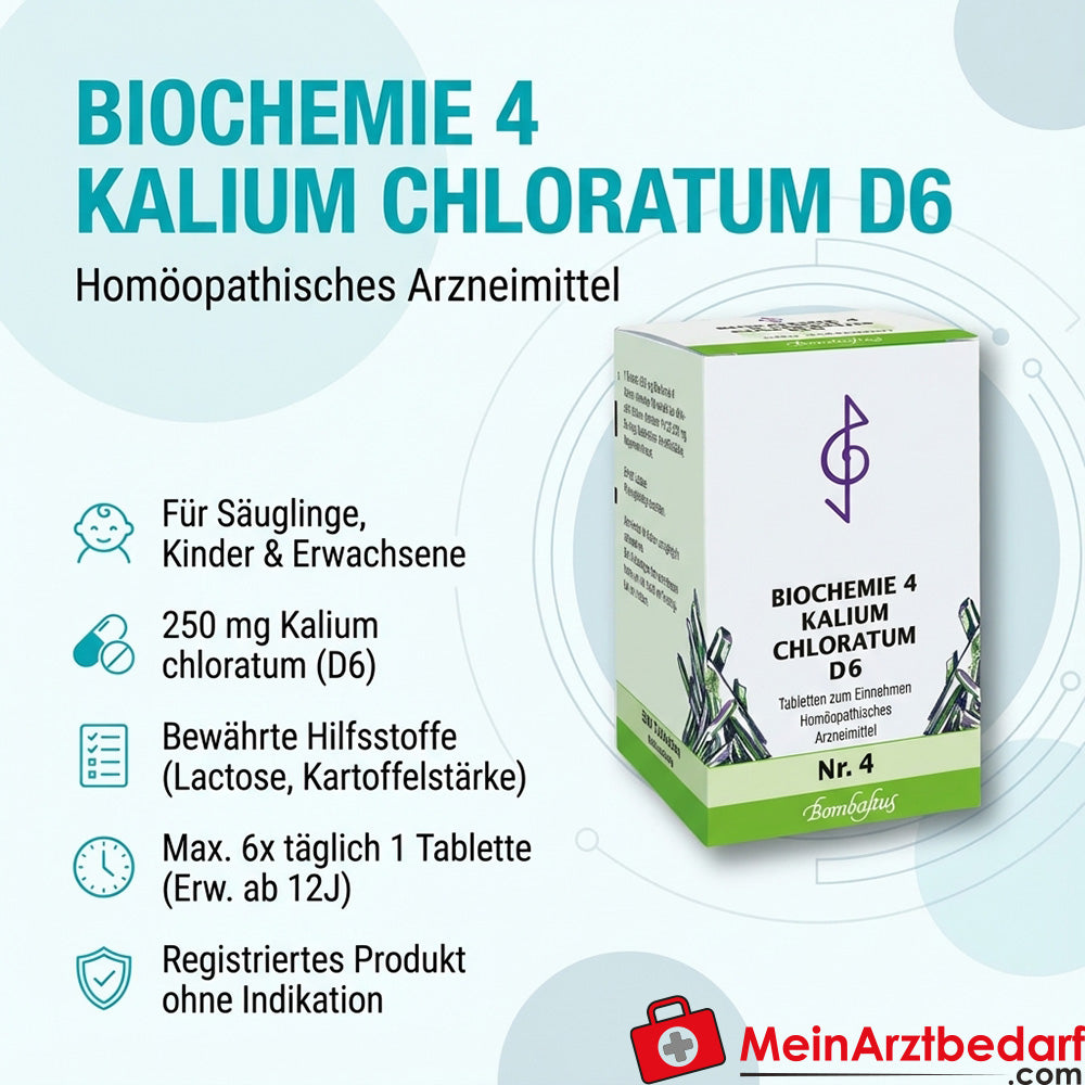 Bombastus Biochimica Potassio chloratum D6 250 mg compresse omeopatiche
