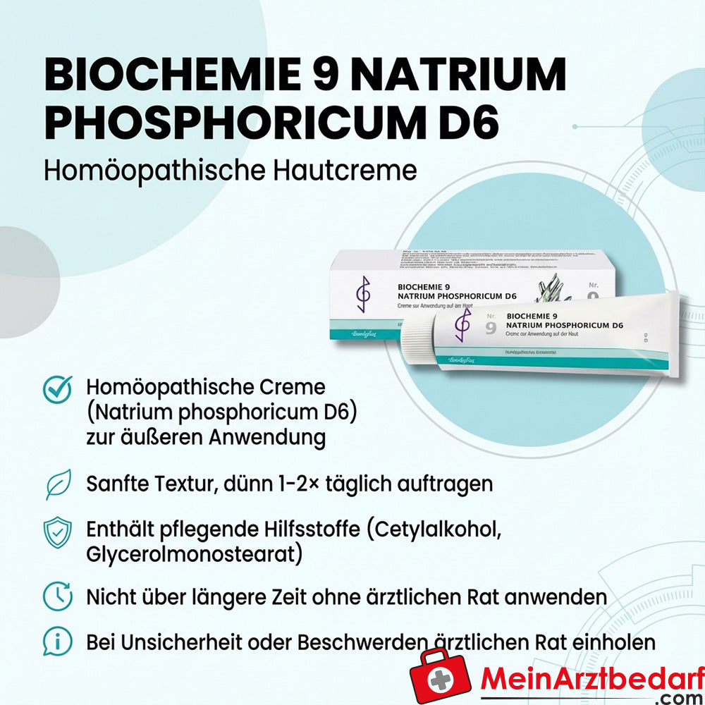 BIOCHEMIE 9 Natrium phosphoricum D6 crème 10 mg 1 boîte