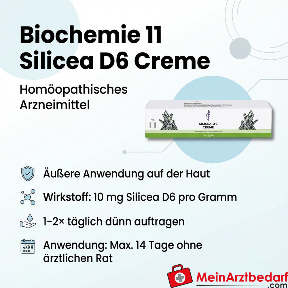 Bombastus Biochimie 11 Silicea D6 crème 10 mg/g