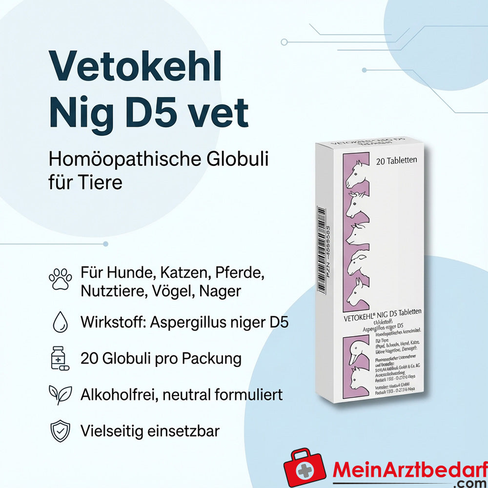 Vetokehl Nig D 5 vet 20 ampoules