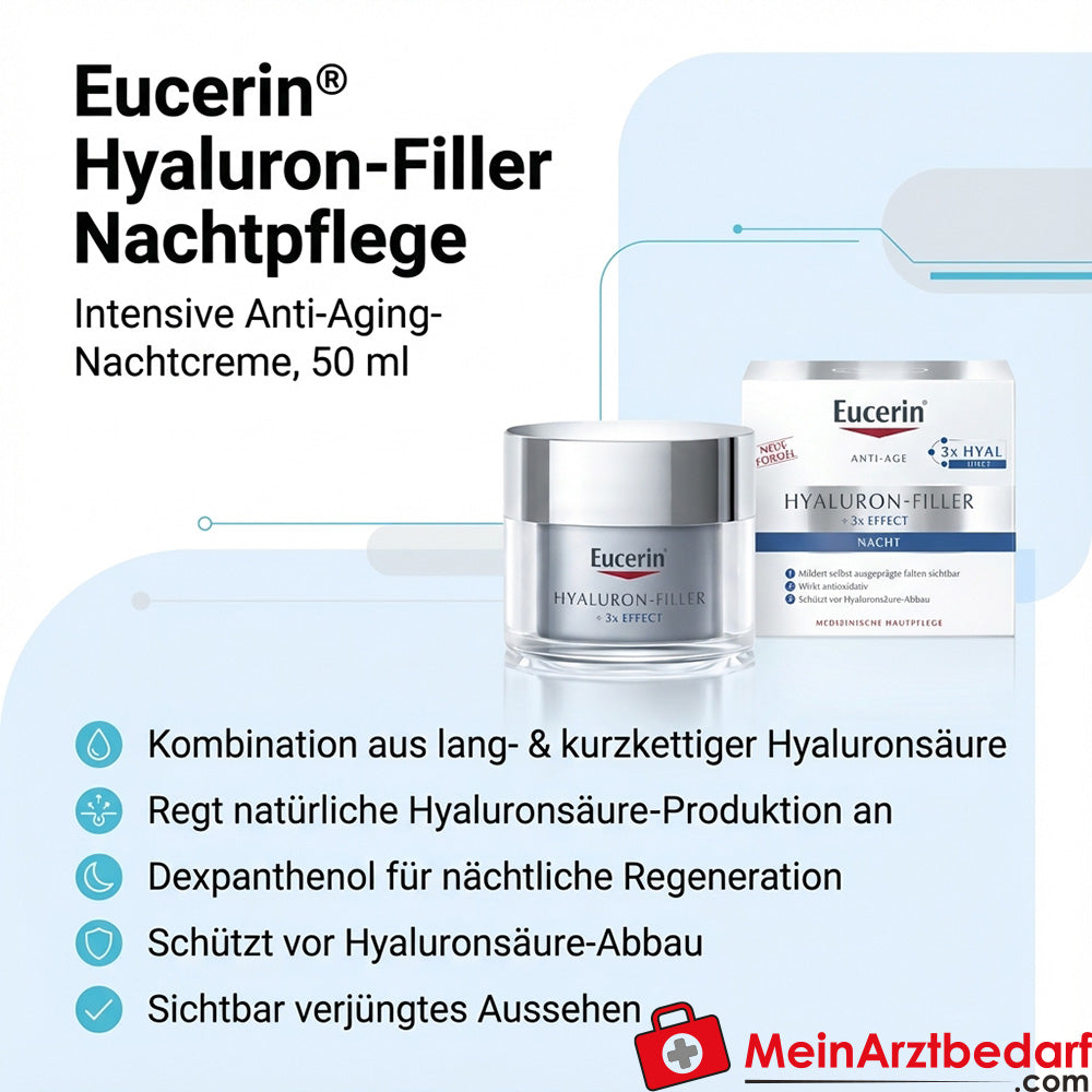 Eucerin Hyaluron-Filler Nachtpflege Hyaluronsäure Nachtcreme 50 ml