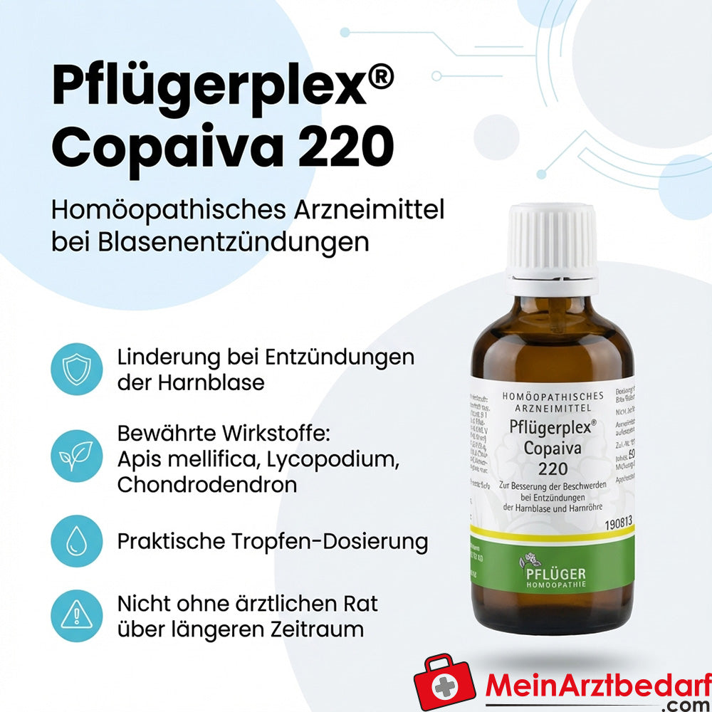 Pflügerplex Copaiva 220 kropli lek homeopatyczny z Apis mellifica i Lycopodium clavatum