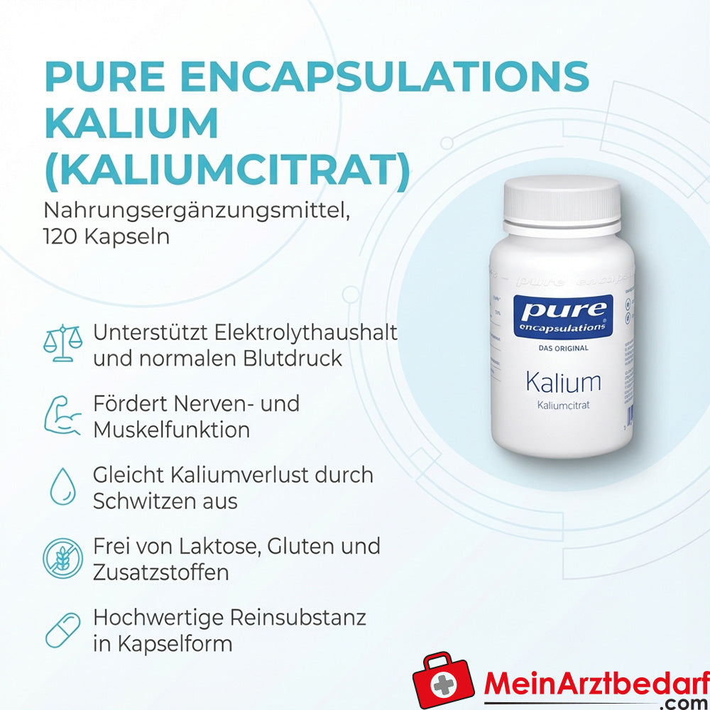 Pure Encapsulations Potasio (Citrato de Potasio) Cápsulas 120 Cápsulas