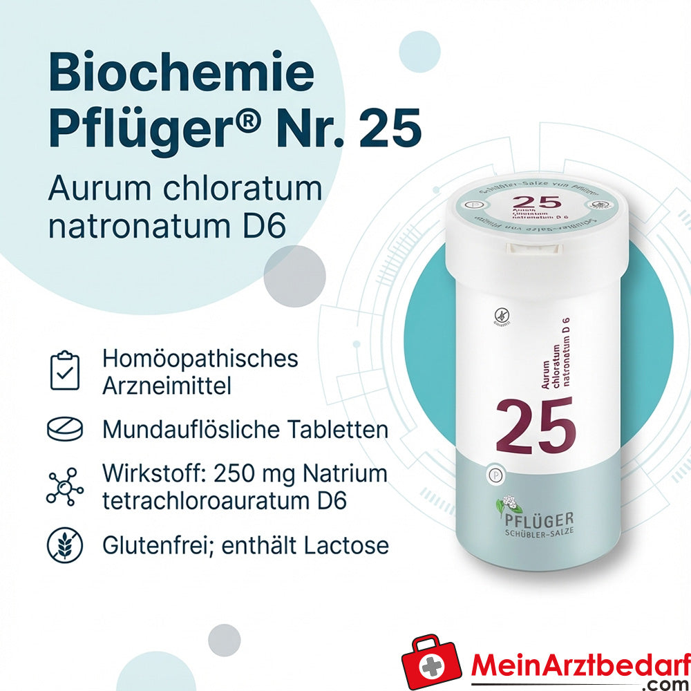 Biochemie Pflüger Aurum chloratum natronatum D6 Comprimés 250 mg, 100 pièces