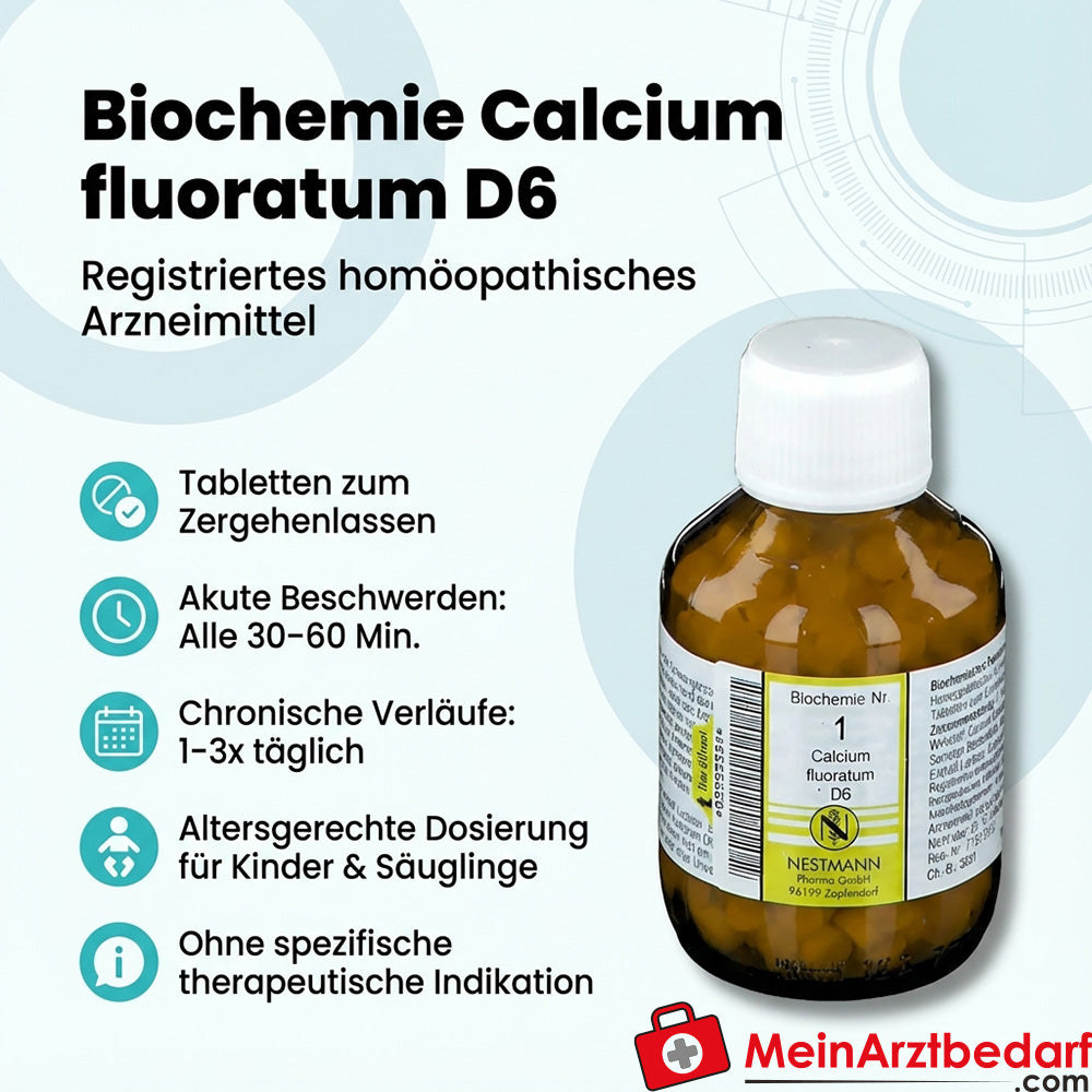 Nestmann Rimedi biochimici funzionali n. 1 Calcium fluoratum D6 compresse, 100 pz.
