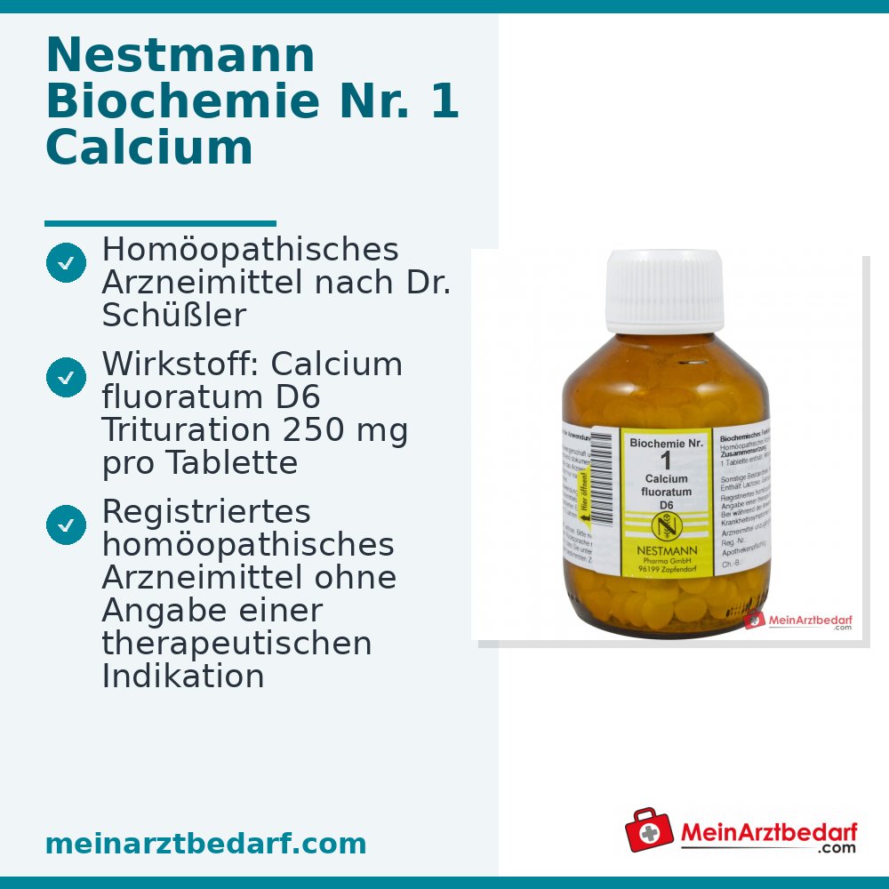 Nestmann Rimedi biochimici funzionali n. 1 Calcium fluoratum D6 compresse, 100 pz.