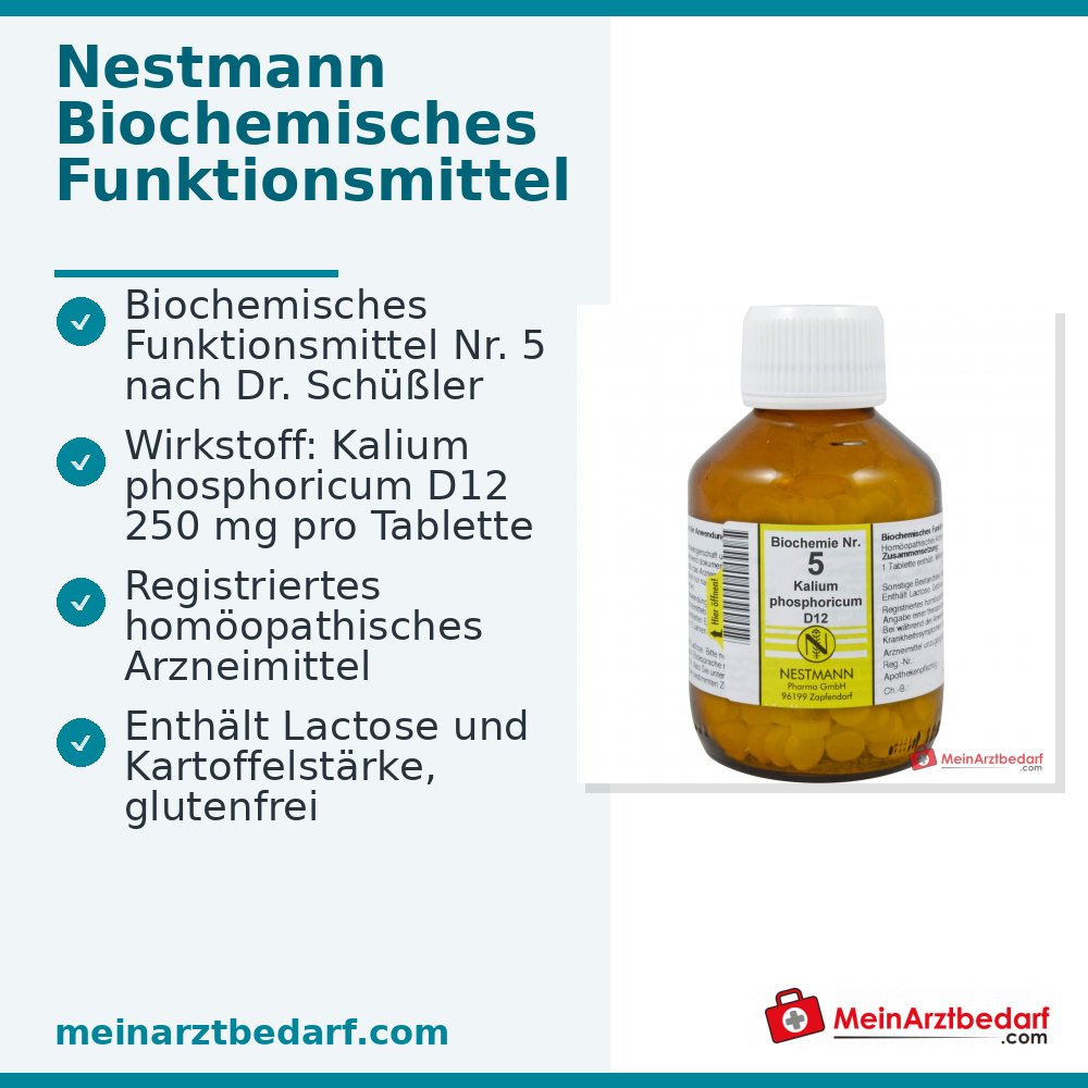 Nestmann Środek biochemiczny nr 5 Kalium phosphoricum D12 tabletki, 100 szt.