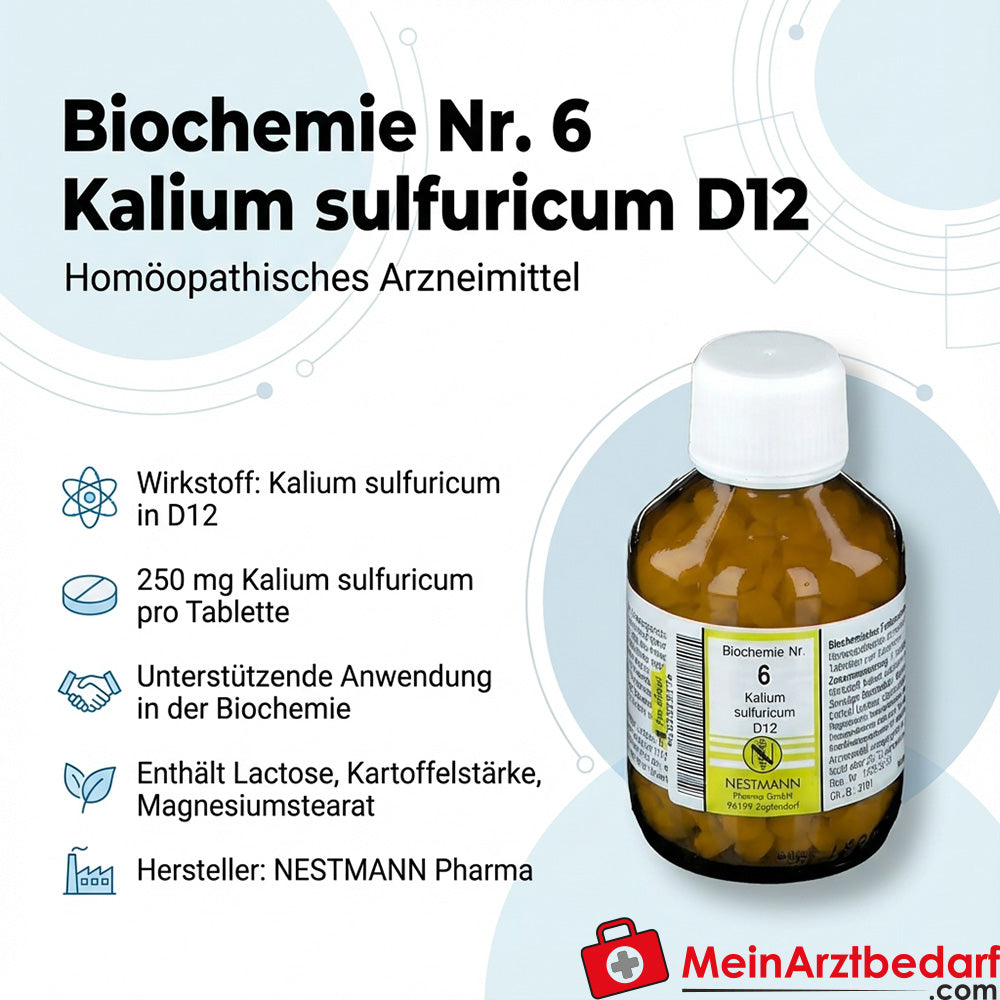 Biochimica n. 6 Potassio solforico D12 250 mg compresse