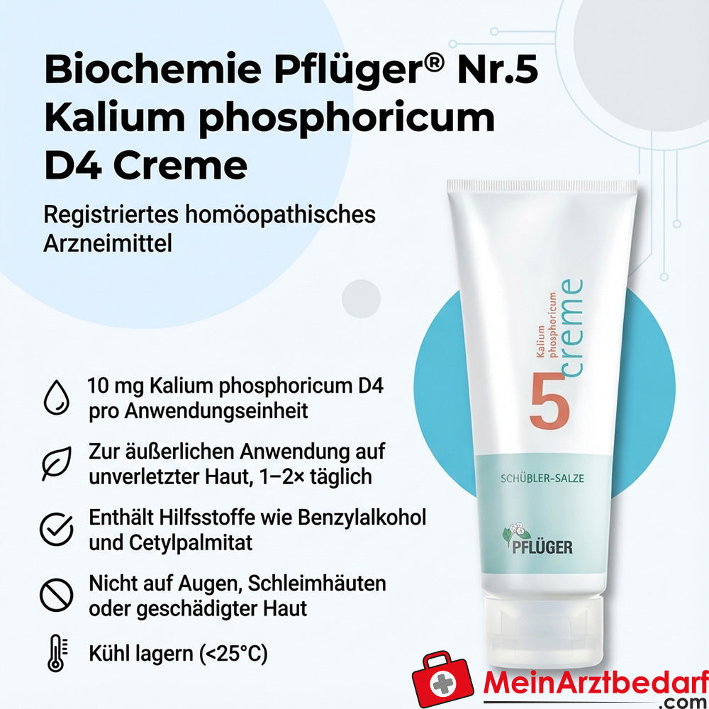 Biochemie Pflüger Nr. 5 Kalium phosphoricum D4 10 mg Creme