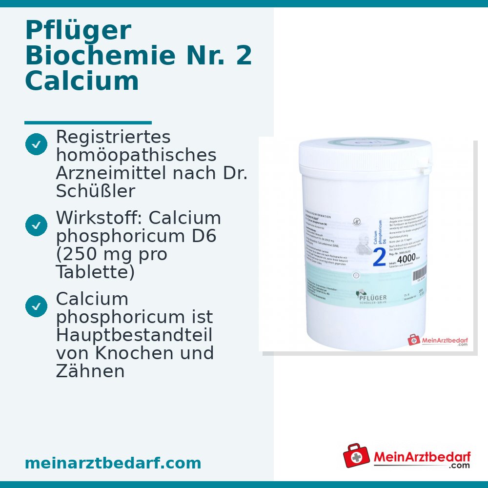 Pflüger Biochemia Nr 2 Calcium phosphoricum D6 Tabletki, 100 szt.