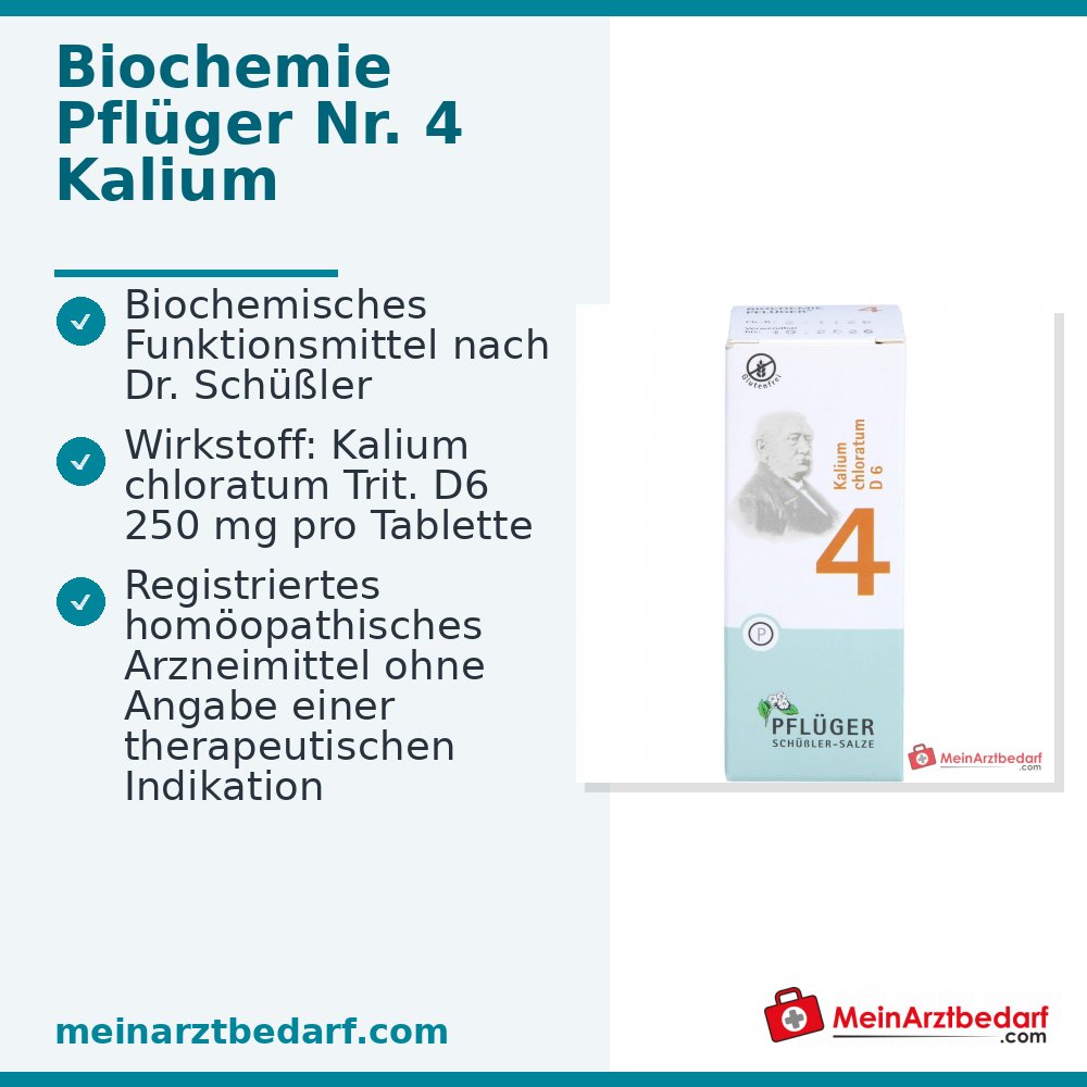 Biochemie Pflüger Nr. 4 Kalium chloratum D6 Tabletten 100 Stück